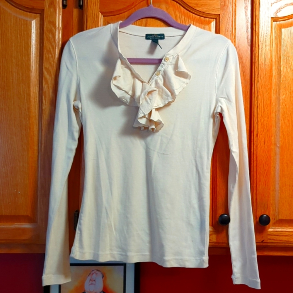 Ralph Lauren ruffle top size small